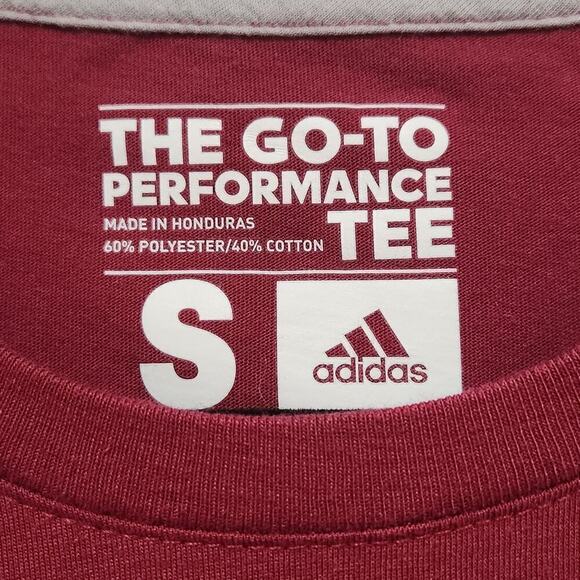 Adidas The Go To Performance TeeClimalite Cranberry Sparkle Women's Size Small - Picture 4 of 4